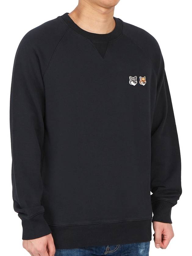 Double Fox Head Patch Classic Sweatshirt Anthracite - MAISON KITSUNE - BALAAN 4