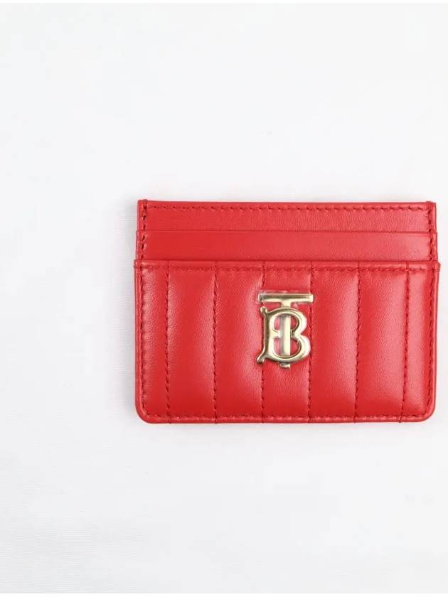 Lola Quilted Leather Card Wallet Bright Red - BURBERRY - BALAAN 6