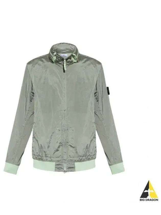 Men's Logo Patch Nylon Metal Zip-up Jacket Light Green - STONE ISLAND - BALAAN 2