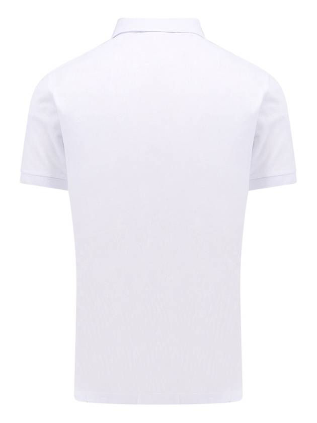 Men's Logo Patch Polo Shirt White - STONE ISLAND - BALAAN 3