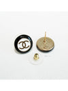 CC Logo Earrings White Black - CHANEL - BALAAN 9