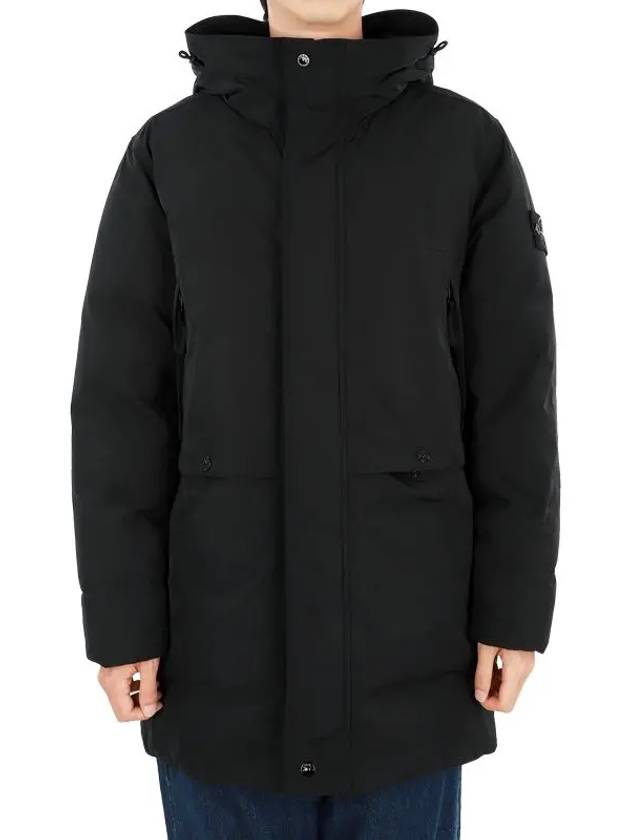 Wappen Patch Twill Down Parka Black - STONE ISLAND - BALAAN 2