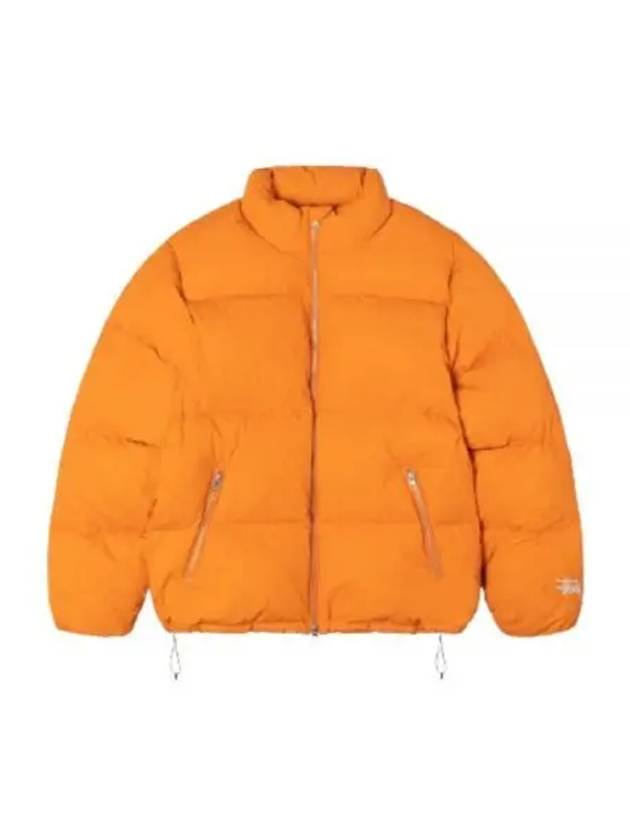 115711 Orange logo padded jacket - STUSSY - BALAAN 1