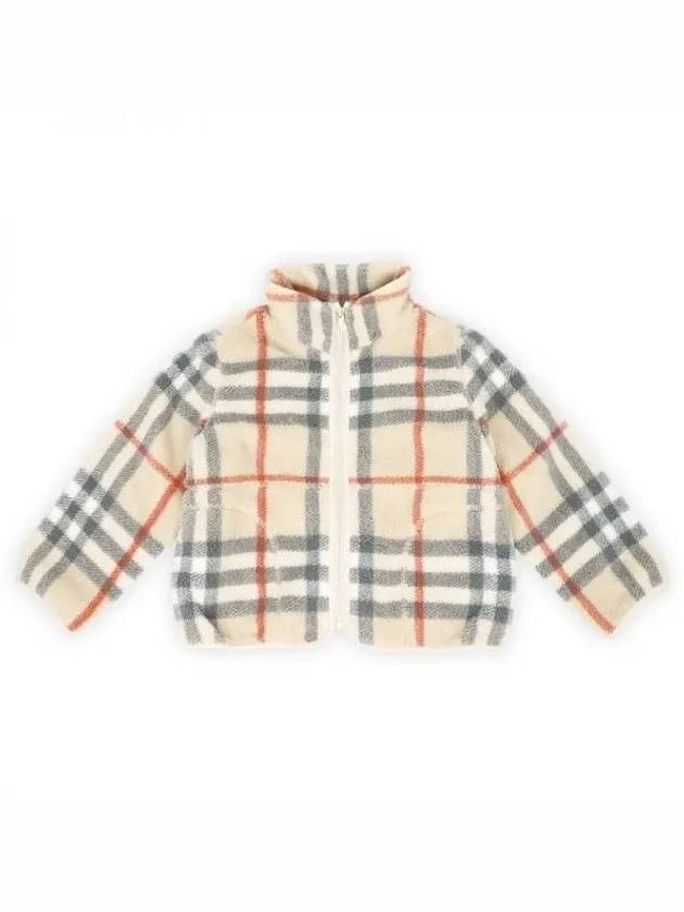 Kids Vintage Check Fleece Jacket Beige - BURBERRY - BALAAN 2