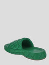 Quilted Leather Slippers Green - BOTTEGA VENETA - BALAAN 3