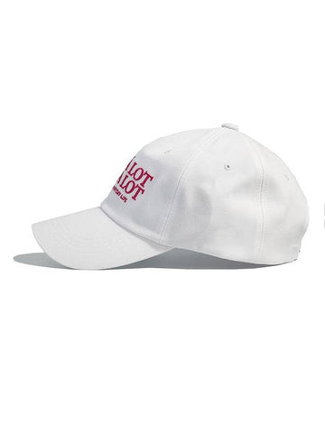 Slogan Logo Ball Cap White Pink - CASEALOT - BALAAN 1