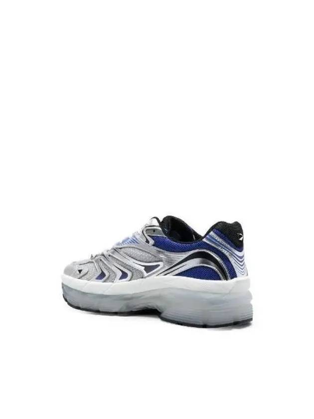 MS 2960 Fabric Calfskin Low Top Sneakers Silver - VALENTINO - BALAAN 4