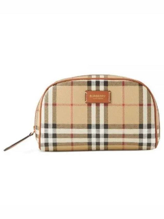 Check Travel Small Pouch Bag Beige - BURBERRY - BALAAN 2