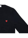 Small heart patch cardigan P1N079 BLACK - COMME DES GARCONS - BALAAN 4