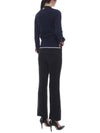 Hector Bow Virgin Wool Knit Top Navy - THOM BROWNE - BALAAN 7