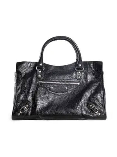 Le City Medium Leather Tote Bag Black - BALENCIAGA - BALAAN 1