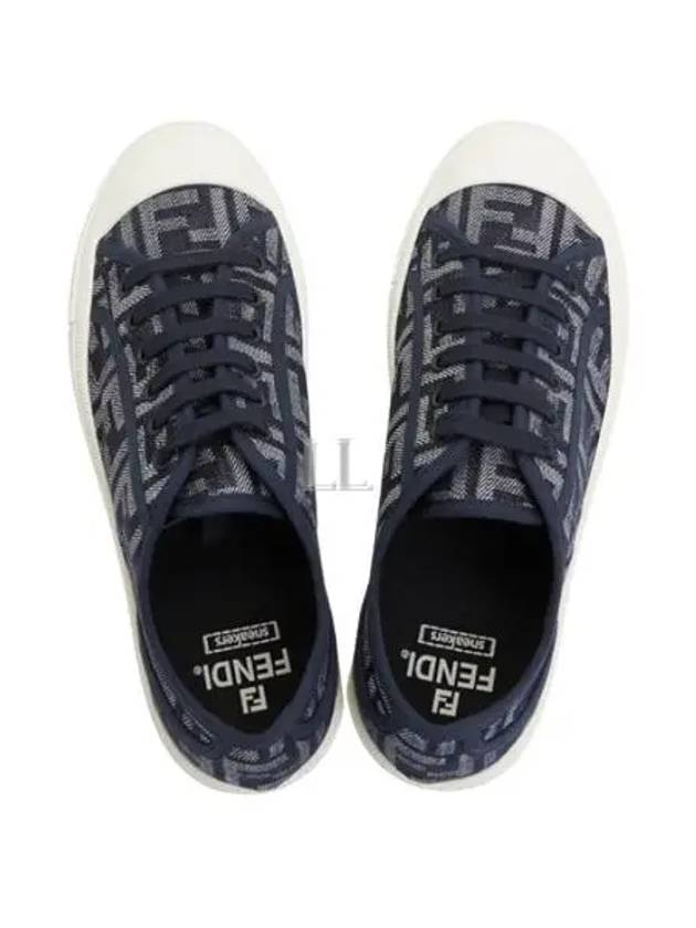 Domino FF Morty Denim Low Top Sneakers Blue - FENDI - BALAAN 2