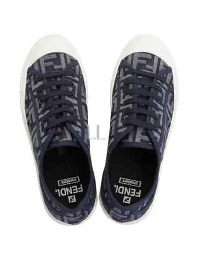 Domino FF Morty Denim Low Top Sneakers Blue - FENDI - BALAAN 2