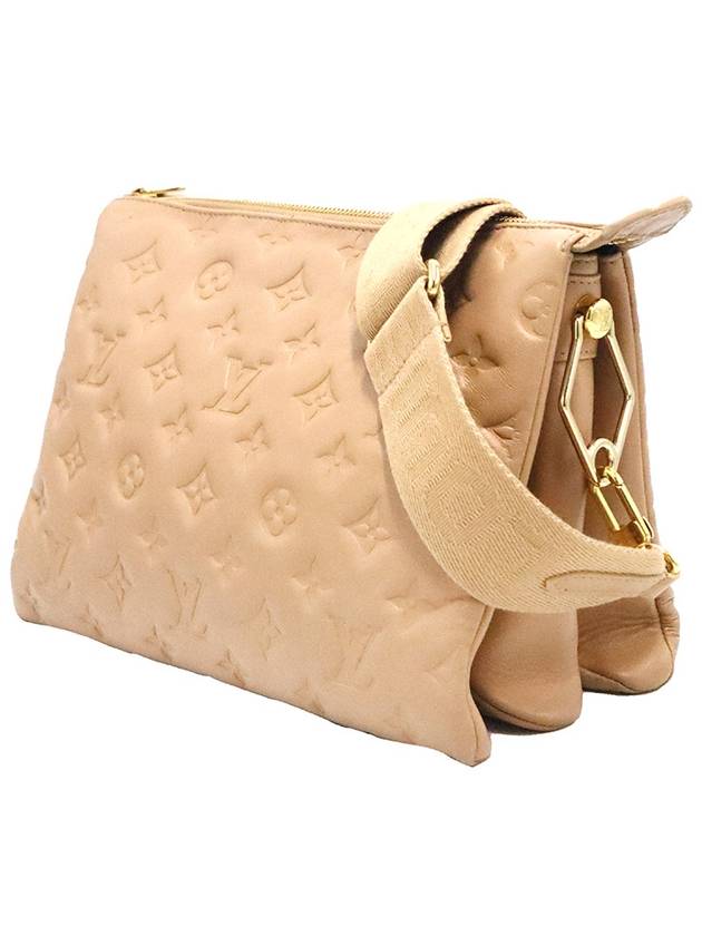 Women s Louis Vuitton M57791 Camel Beige Monogram Lambskin Kusang PM 2WAY gt bag Gangbuk used luxury goods - LOUIS VUITTON - BALAAN 6