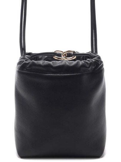 V Logo Pouf Drawstring Small Shoulder Bag Black - VALENTINO - BALAAN 2