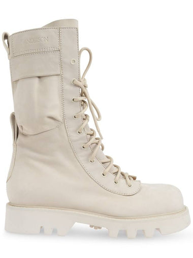 JW Anderson 'Combat' Boots, Men's, Cream - JW ANDERSON - BALAAN 1