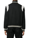 Teddy Bomber Jacket in Wool Black White - SAINT LAURENT - BALAAN 6