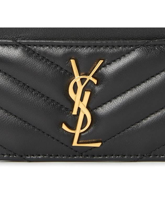 Cassandre Matelasse Lambskin Card Wallet Black - SAINT LAURENT - BALAAN 6