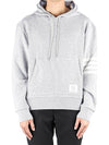 Men's Waffle 4 Bar Cashmere Pullover Hoodie Grey - THOM BROWNE - BALAAN 2