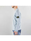 Raw Hand Cotton Crewneck Knit Top Sky Blue - STONE ISLAND - BALAAN 4