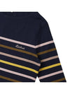 Logo Stripe Long Sleeve T-Shirt Navy - BARBOUR - BALAAN 5