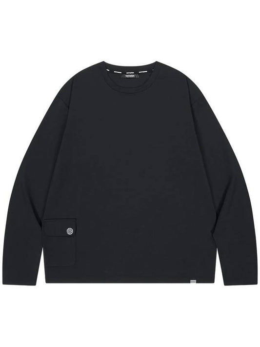 Sorona Crew Neck Long Sleeve TShirt Black - OFFGRID - BALAAN 1