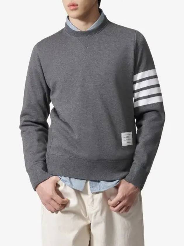 4 Bar Loopback Jersey Sweatshirt Dark Grey - THOM BROWNE - BALAAN 2