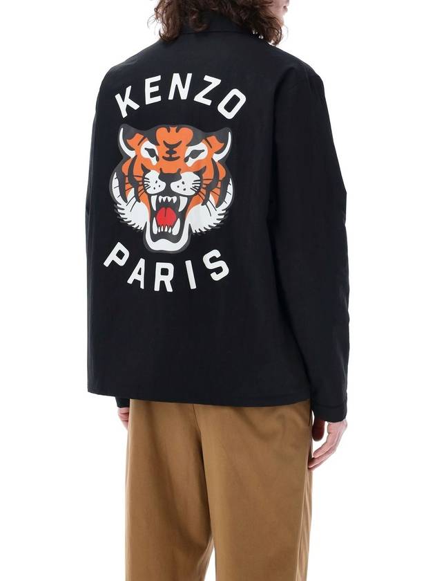 Lucky Tiger Quilted Coach Jacket Black - KENZO - BALAAN 3