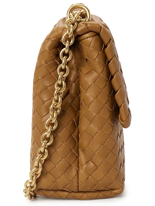 Intrecciato Leather Shoulder Bag Camel - BOTTEGA VENETA - BALAAN 5