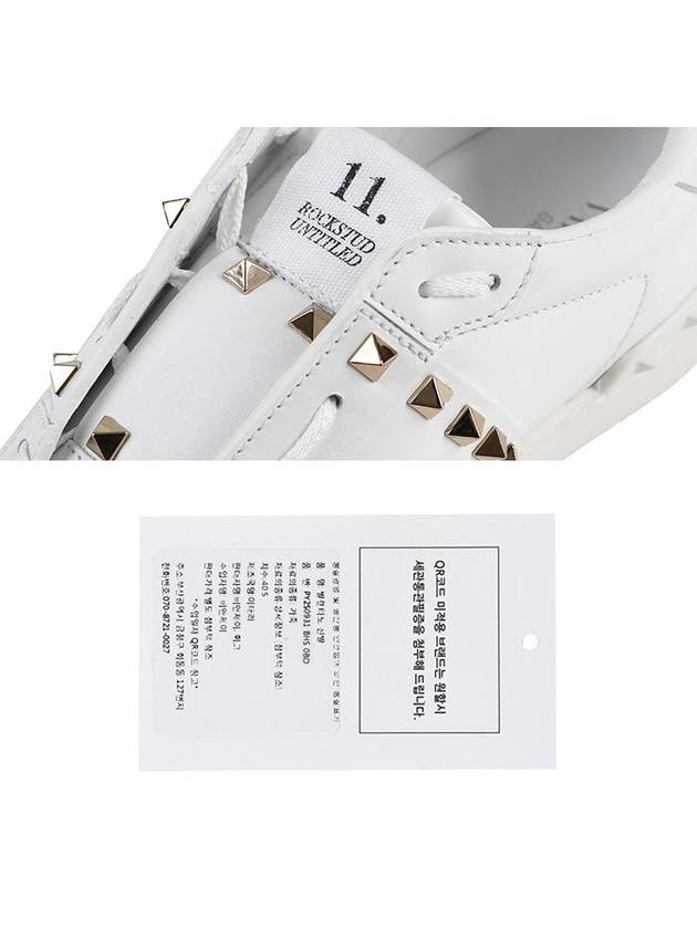 Men's Rockstud Untitled Low Top Sneakers White - VALENTINO - BALAAN 8