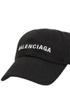 Text Logo Embroidered Panel Baseball Hat Black - BALENCIAGA - BALAAN 2