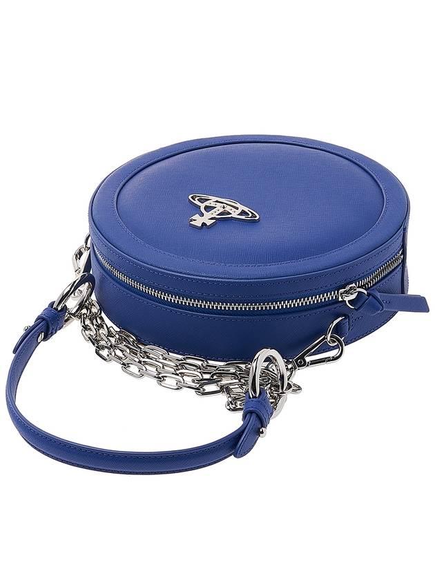 Ruby Round Saffiano Cross Bag Blue - VIVIENNE WESTWOOD - BALAAN 5