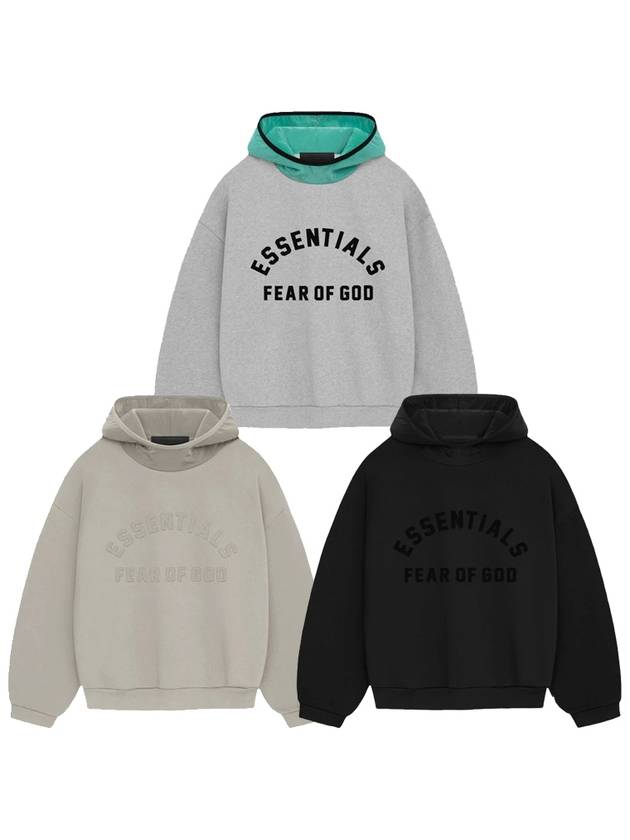 Essential Nylon Fleece Hooded Silver Men - FEAR OF GOD ESSENTIALS - BALAAN 3