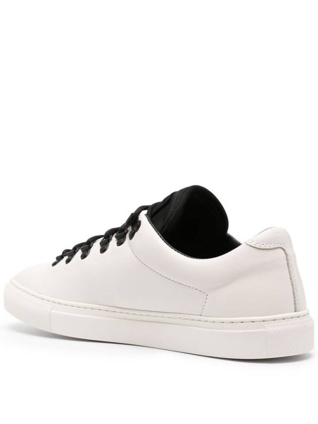 S0101 Logo Lace-Up Leather Low Top Sneakers White - STONE ISLAND - BALAAN 5