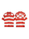 Men's Logo Graphic Striped Cotton Polo Shirt Red - KENZO - BALAAN 2