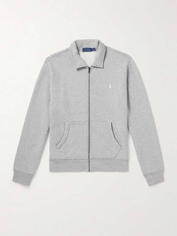 Embroidered Pony Logo Zip-Up Jacket Grey - POLO RALPH LAUREN - BALAAN 1