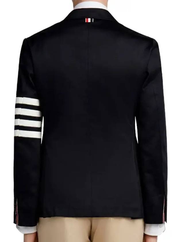 4 Bar Armband Cotton Blazer Jacket Navy - THOM BROWNE - BALAAN 3