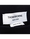 4 Bar Armband Milano Stitch Knit Top Navy - THOM BROWNE - BALAAN 5