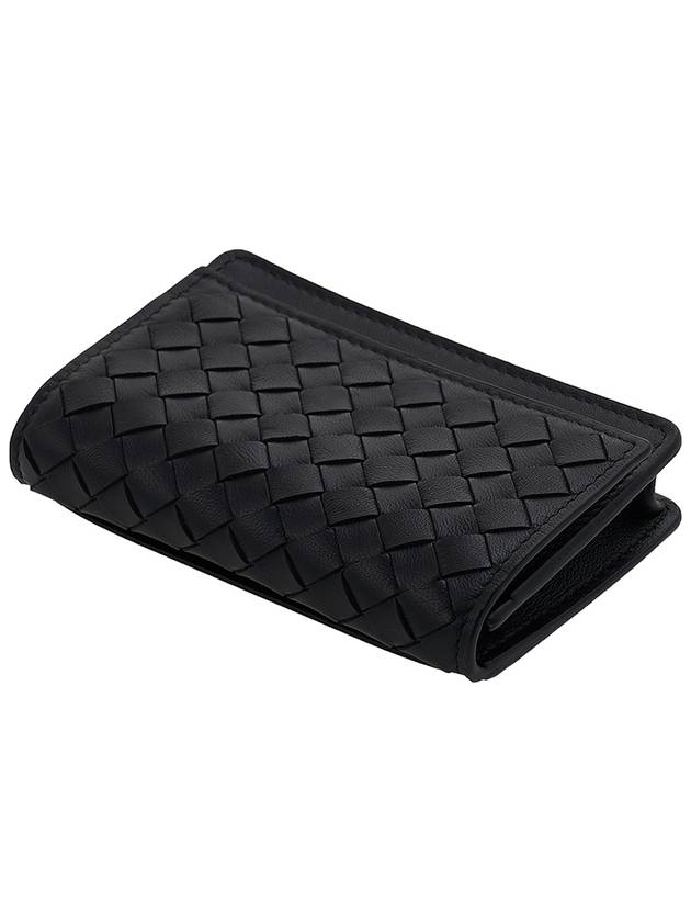 Intrecciato Leather Card Wallet Black - BOTTEGA VENETA - BALAAN 5