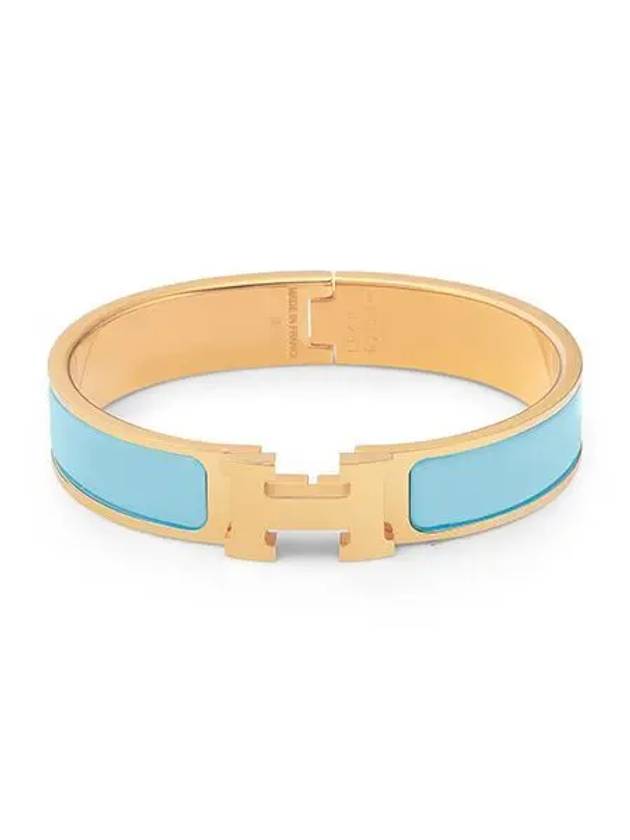 Clic H Bracelet Gold Aqua - HERMES - BALAAN 2