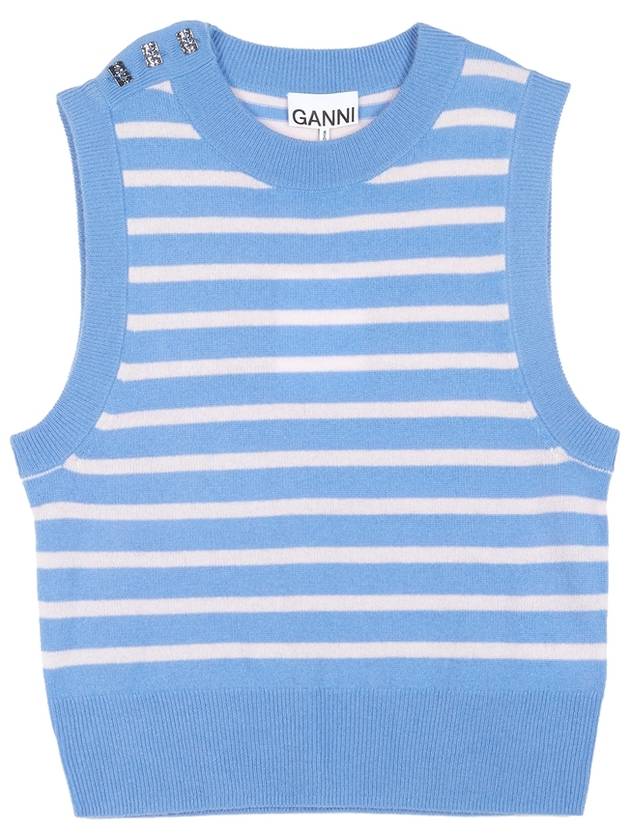 Striped Vest Blue - GANNI - BALAAN 2