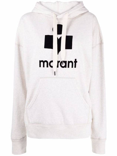 Mansel Logo Cotton Hoodie Ecru - ISABEL MARANT ETOILE - BALAAN 2