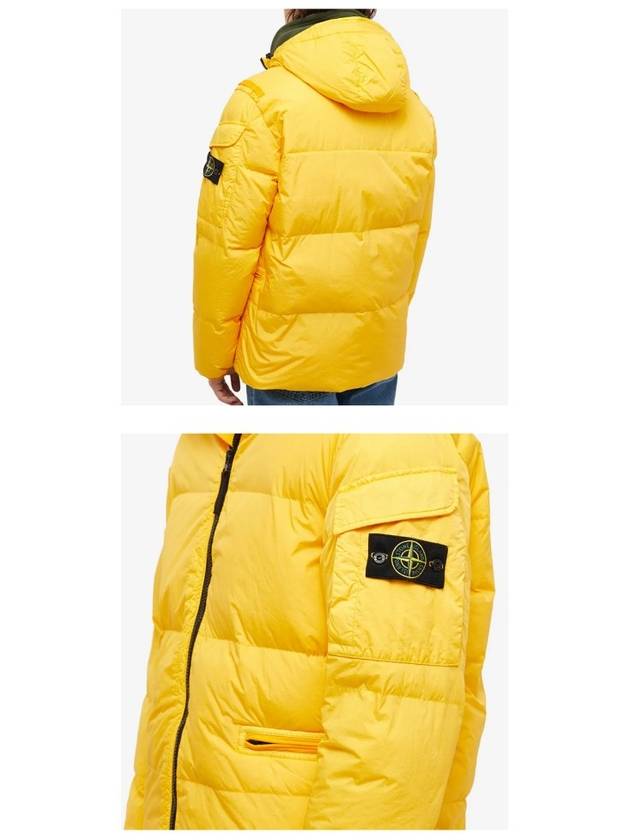 Men's Wappen Patch Crinkle Wraps Padding Yellow - STONE ISLAND - BALAAN 6