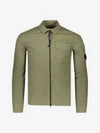 Lens Wappen Gabardine Shirt Zip-up Jacket Green - CP COMPANY - BALAAN 2