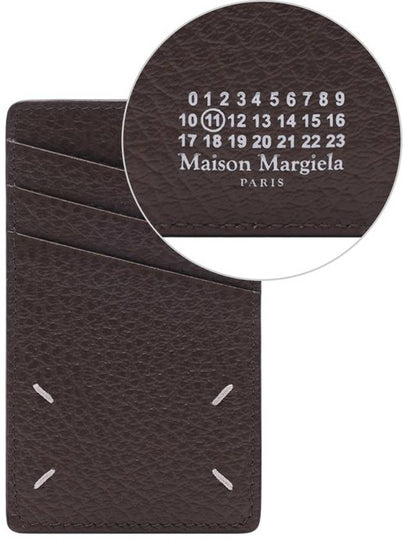 4 Stitch Leather Card Wallet Dark Brown - MAISON MARGIELA - BALAAN 2