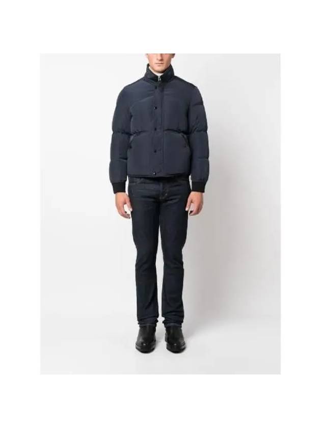 Nylon Funnel High Neck Padding Navy - TOM FORD - BALAAN 3