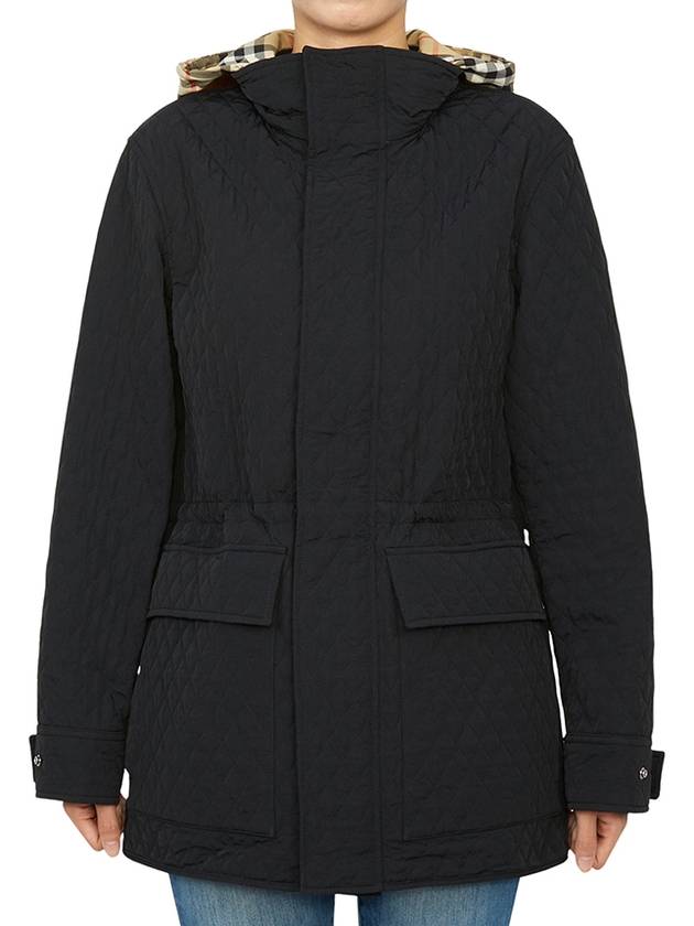 Check hood quilted jacket 8093876 - BURBERRY - BALAAN 4