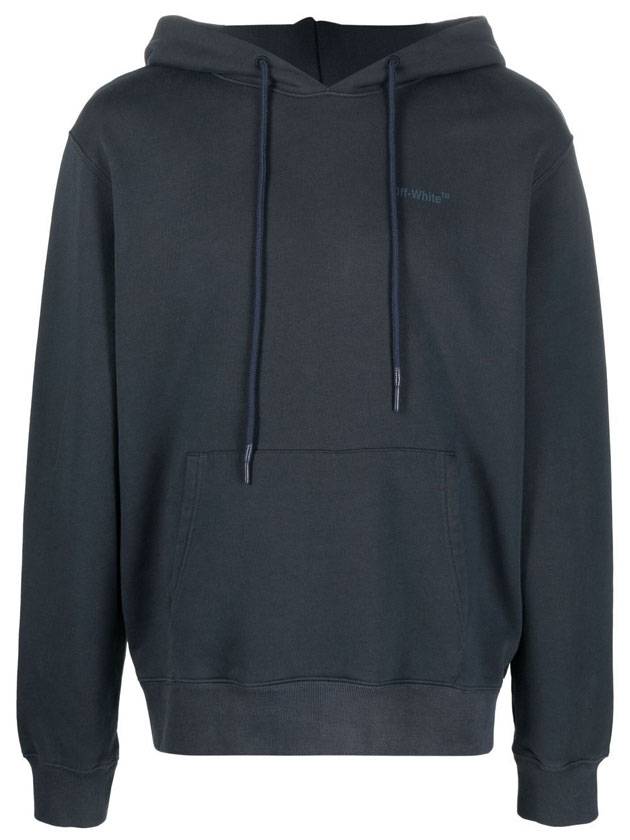 Diag Slim Hoodie Navy - OFF WHITE - BALAAN 1