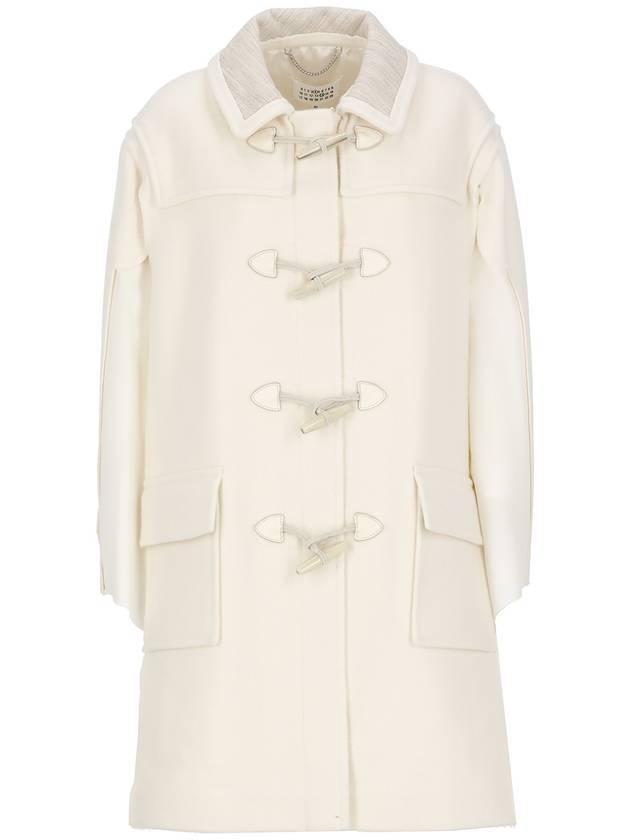 Women's Montgomery Style Cape Duffel Coat White - MAISON MARGIELA - BALAAN 1