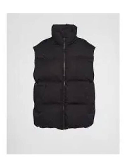 Oversized Re-Nylon Down Vest Black - PRADA - BALAAN 2